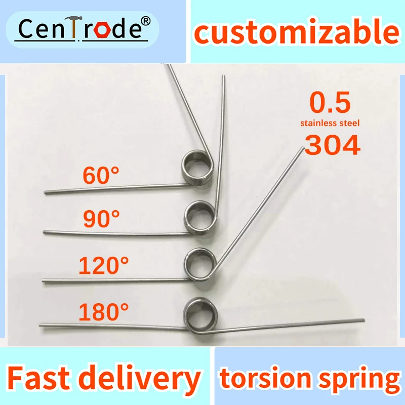 0.5 Wire Diameter Stainless Steel Torsion Spring Hairpin Torsion Spring V-shaped Spring Torsion Spring 5pcs