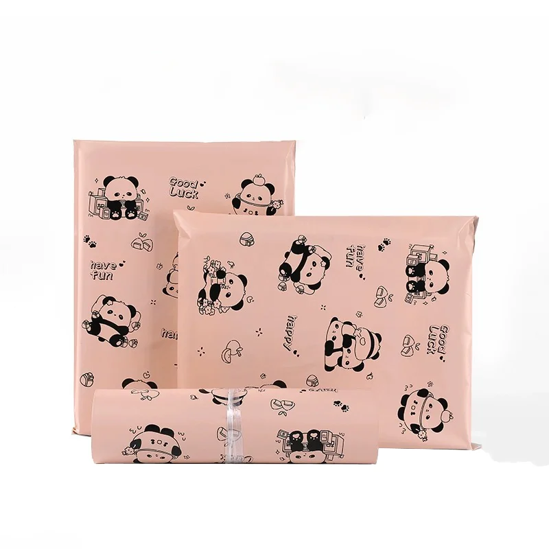 

50Pcs Envelope Panda Printing Express Shipping Bag Lotus Root starch Logistics Courier Postal Bags Cute Cartoon Storage Bags