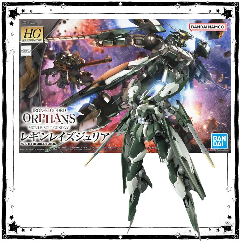 

In Stock Bandai Gundam Model Kit Anime Figures HG IBO 1/144 Reginlaze Julia Anime Action Figure Collection Assembly Model Toys