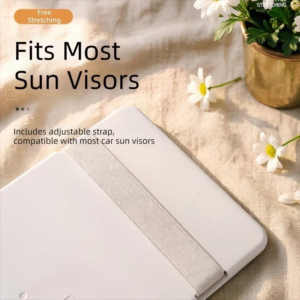 Ultra-thin LED Car Vanity Mirror Intelligent with Touchscreen High-definition Makeup Mirror Rechargeable Dimmable