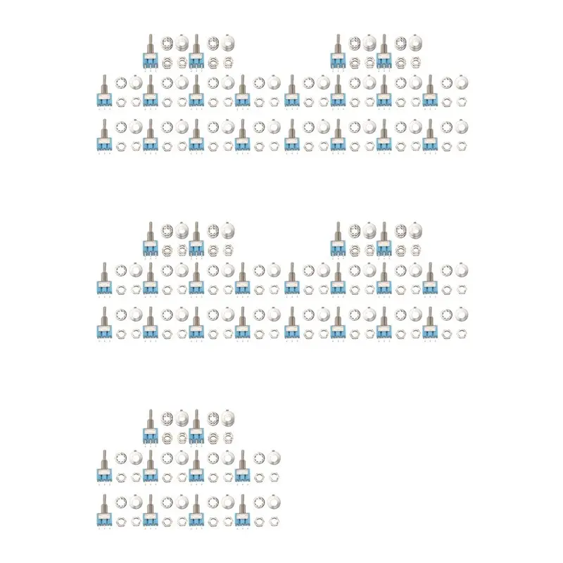 

SOFT-50Pcs SPDT Mini Toggle Switch 3-Pin 2 Position On/On Miniature Toggle Switch 6A 125V AC Toggle Switch MTS-102