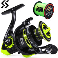 Sougayilang 1000-4000 Spinning Fishing Reel Aluminum Spool 5.2:1 High Speed 10kg Drag for  Catching Bass Catfish Salmon and More