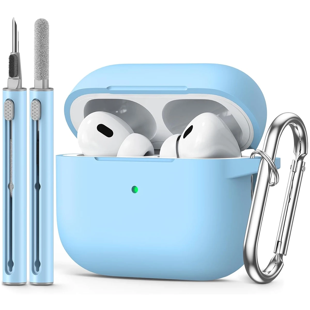 AirPods Pro 2nd/1st Gen Case Cover (2023/2022/2019) with Cleaner Kit,Soft Silicone Protective Cover for Apple AirPod Pro 2 Gener