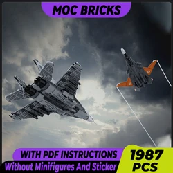 Military Aircraft Model Moc Building Bricks 1:35 X-02S Fighter Technology Modular Blocks Gifts Christmas Toys DIY Sets Assembly