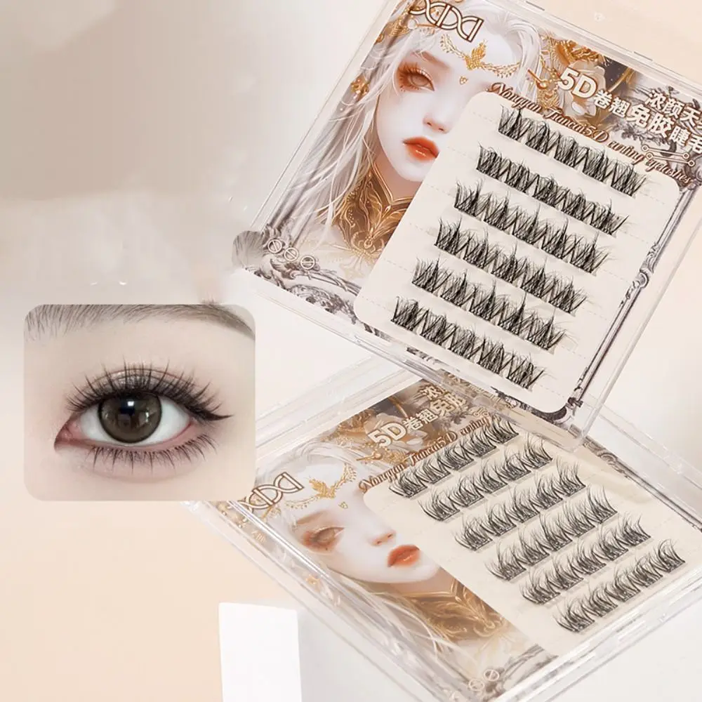 Estensione Cluster per ciglia autoadesive Fai da te Dolce senza colla Ciglia finte Trucco Adesivo riutilizzabile Strumento per il trucco delle ciglia finte