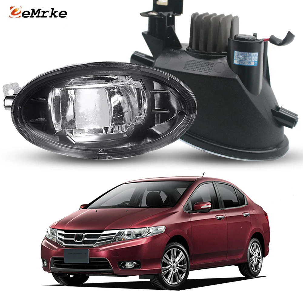 

Обновленный светодиодный противотуманный фонарь для Honda City Classic Ballade City Sport 2012 2013 2014, автомобильный PTF с линзой проектора, дневная фара дальнего света