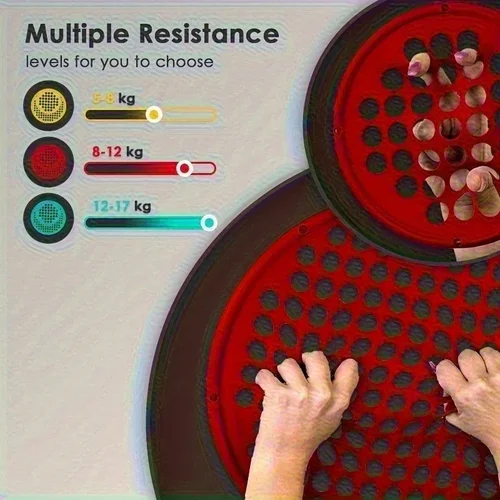 Imagen 2 del producto Ejercitador de mano portátil, red de resistencia elástica de silicona de 35,5 cm, tres colores disponibles, equipos de entrenamiento en el hogar, sin batería