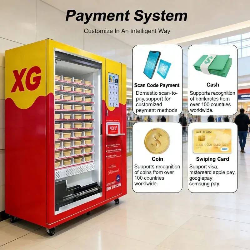 FL Ready to Eat 24 Hours Self Service Hot Meal Lunch Box Vending Machine Hot Food Vending Machines 22
