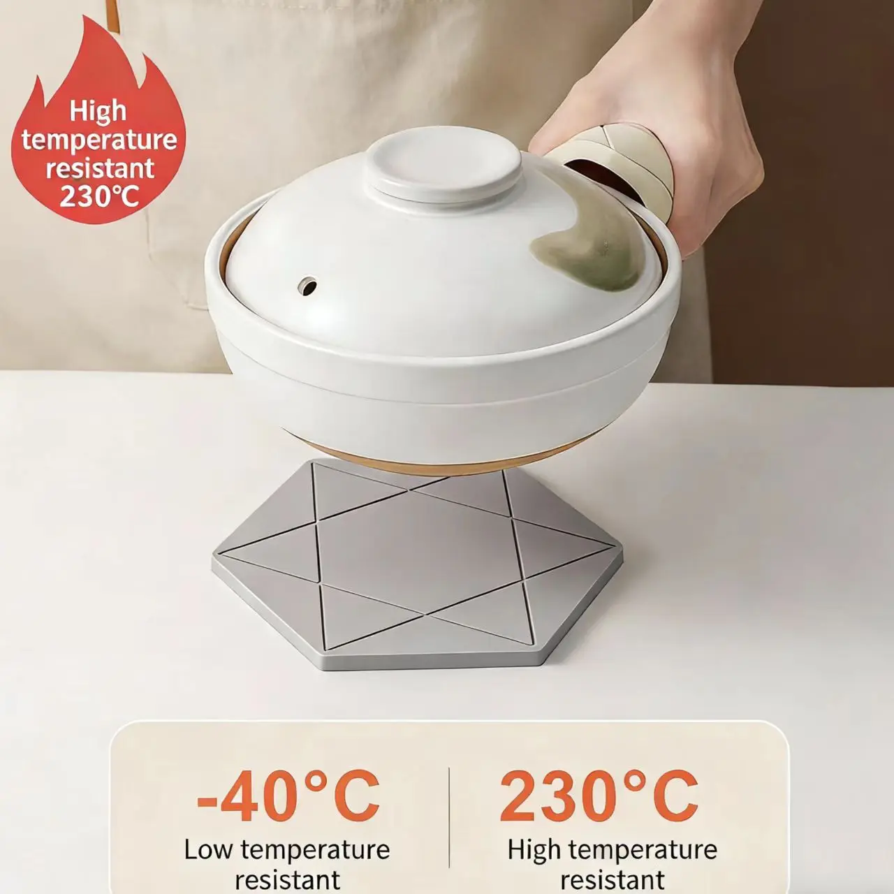 

Nordic Solid Color Silicone Geometric Pad - Heat/Oil/Water Resistant, Customizable Cup/Placemat for Home