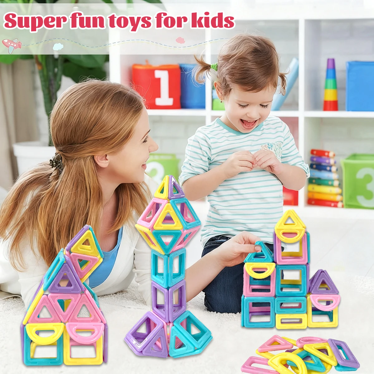 Macaron 3D Blocchi Magnetici Set Giocattoli Per Bambini Ragazzi Ragazze Educativi Sensoriali Costruzione Giocattolo Magnetico Regali 64/98/136PCS