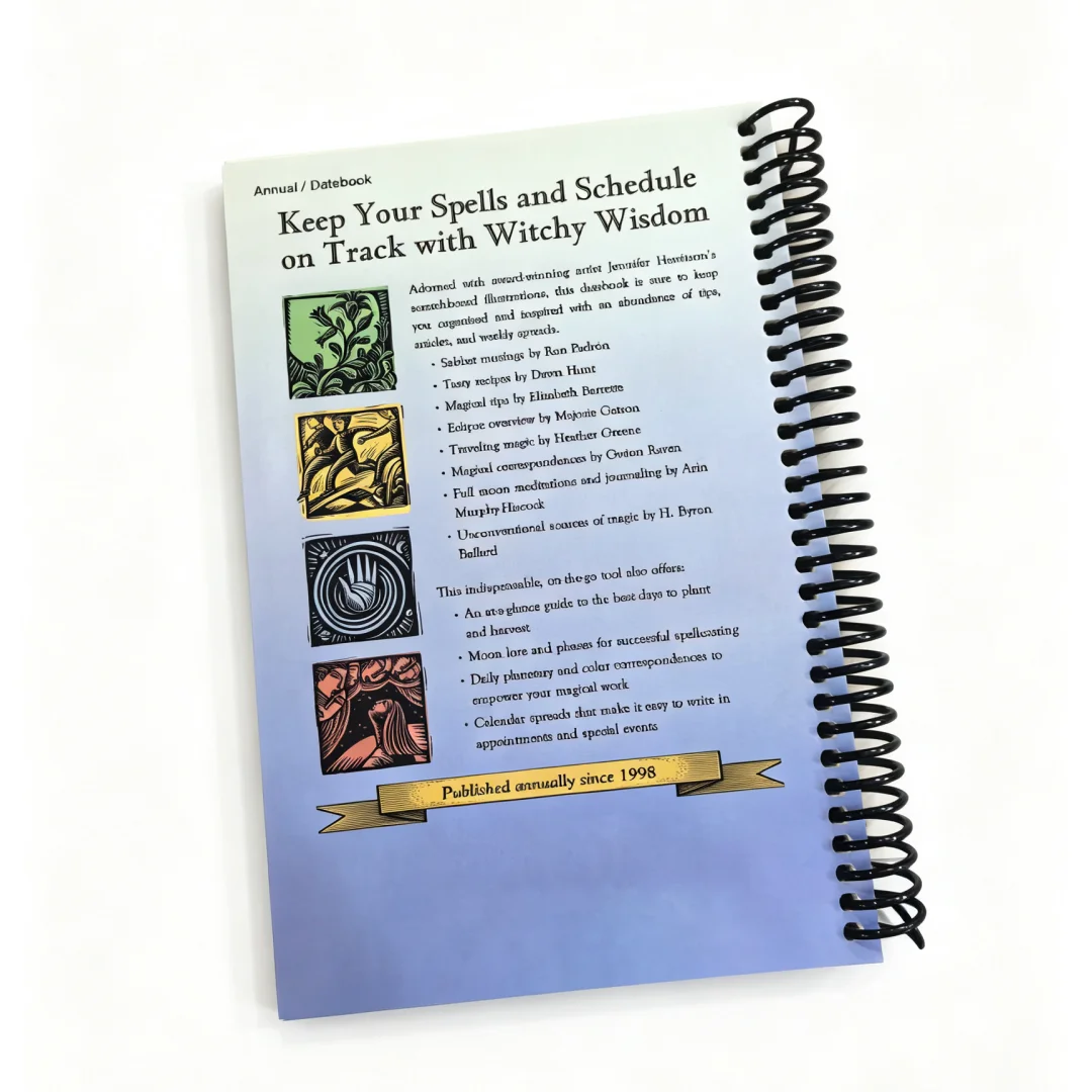 2027 Witches Datebook Almanacs Calendar Coated Paper Astrological Planner Calendar with Spells Rituals Moon Phases Magical Tips