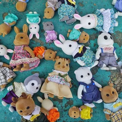 Domek dla lalek dla dzieci 1:12 skala las Bunny Duck rodzina zwierząt meble kuchenne zestaw żywności miniatura udawaj zagraj w prezenty dla dziewczyn