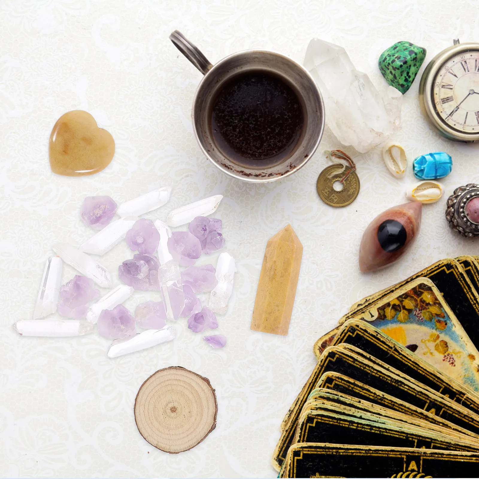 

1 Set Natural Crystal Stone Decorative Ornaments For Home Wedding Festival Desktop Tabletop Craft Display Decorative Stones