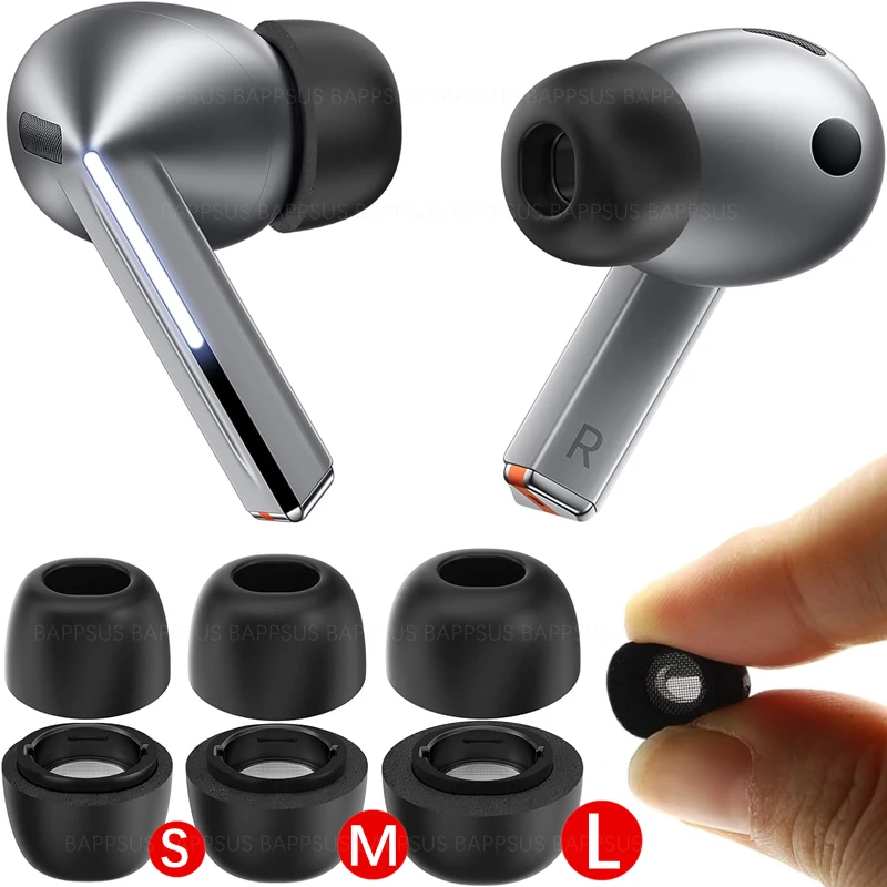 Memory Foam Eartips for Samsung Galaxy Buds 3 Pro Eartips Noise Reduction Earplugs Soft Anti-Slip Earbuds Ear Tips For Buds3Pro