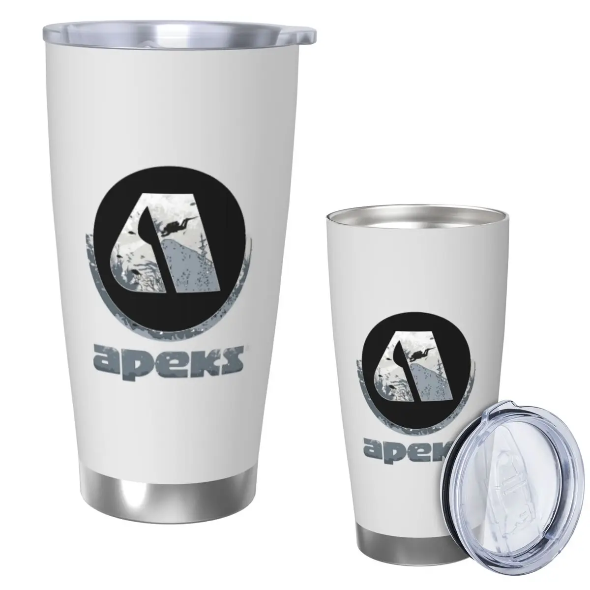 

A For Apeks Essential Stainless Steel Tumbler Vacuum Insulated Mug Thermal Cold Cups Straw With Lid 20oz