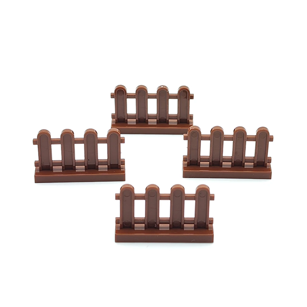 10Pcs MOC small Guardrail Building Blocks Fence DIY Building Educational Guardrail City street scene Building Block Toys Gift