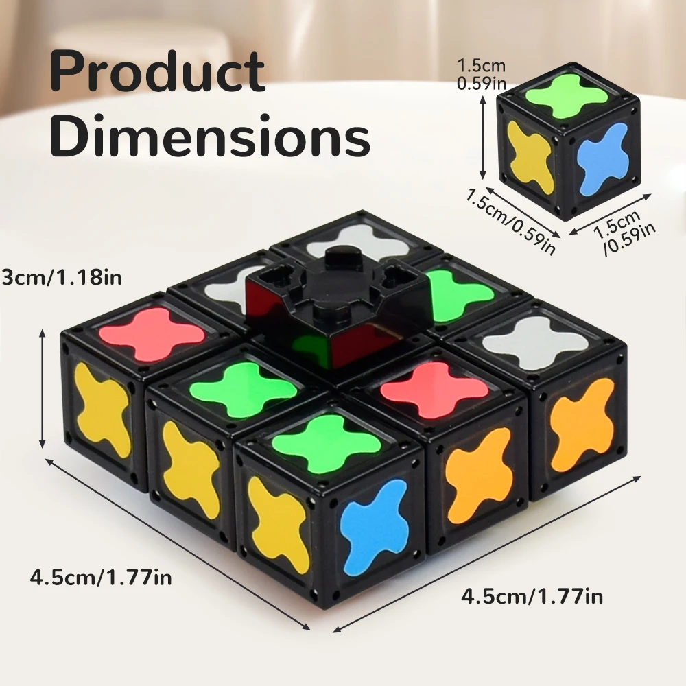Magnetic Fidget Spinner Toy – Transformable into Infinite Cube, Stress Relief Sensory Toy for Kids, Creative Puzzle Gif