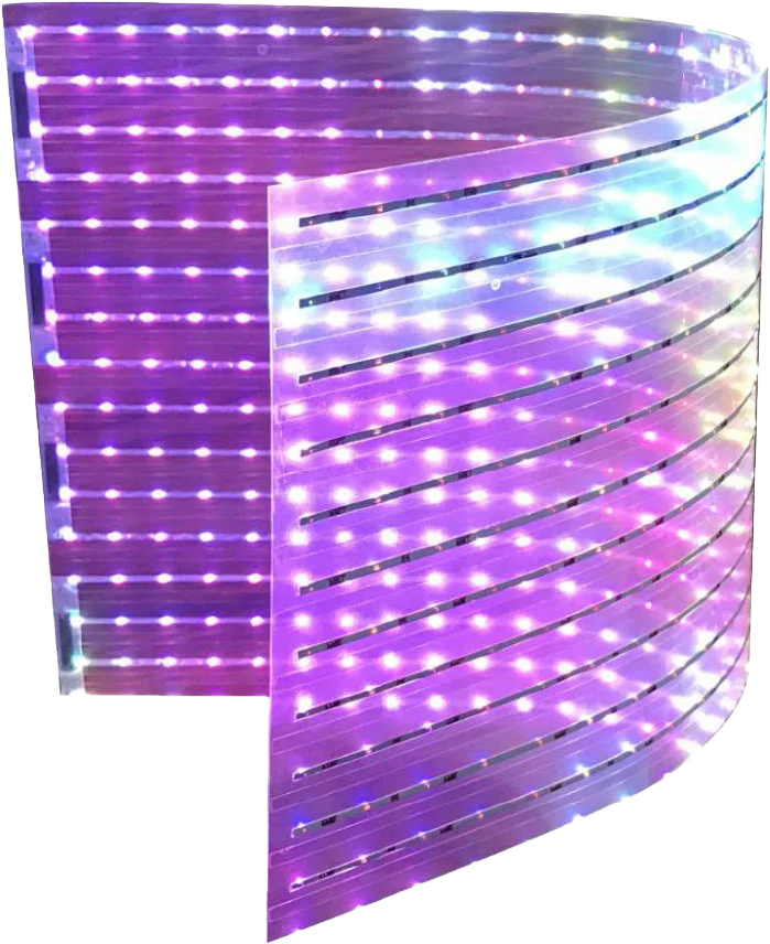 Indoor Transparent Adhesive Super Slim LED Screen Display Flexible Transparent Film LED Display P10 for Indoor Use