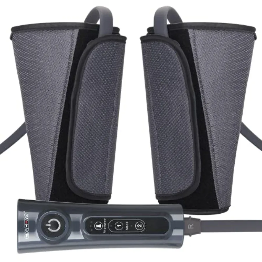 

Массажер для ног для улучшения кровообращения и снятия боли, компрессионный массажер для икр с 2 режимами и 3 уровнями интенсивности