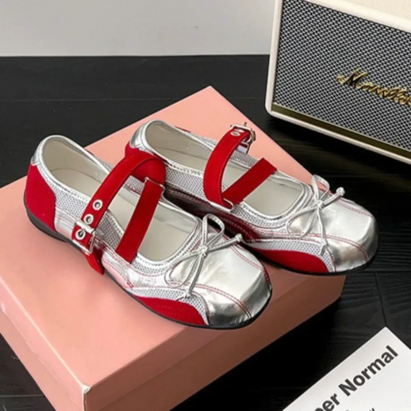 

Womens Mary Jane Shoes Fashion Ballet Shallow Sneakers for Woman Exquisite Square Head Casual Shoes Designer Shoes Zapatos Mujer