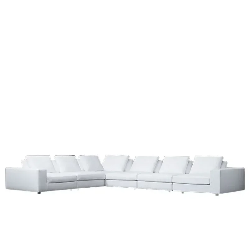 Furniture French country retro home combination sofa light luxury simple linen fabric three-person sofa