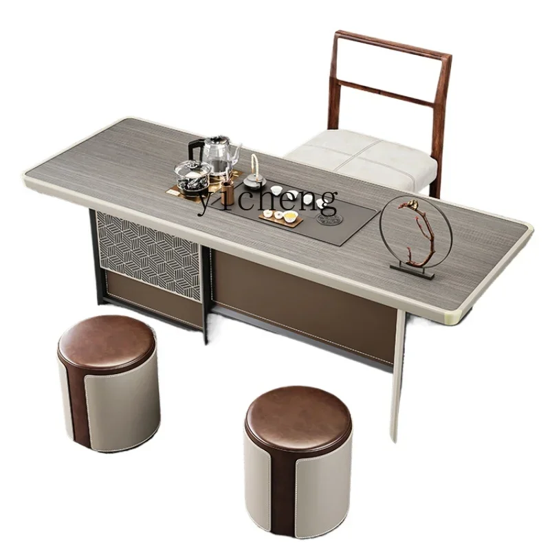 Office Chinese Style Tea Table Household Coffee Table Light Luxury Reception Kung Fu Tea Table and Chair Combination