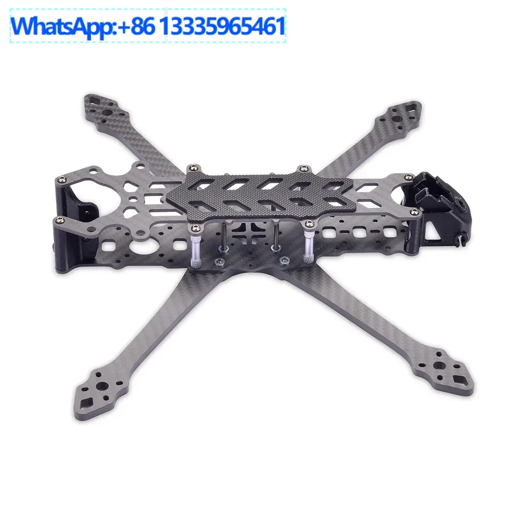 

Drone Crossover Frame FPV Frame 7 inch, Carbon Fiber 303mm Four Axis Frame 5mm Arm