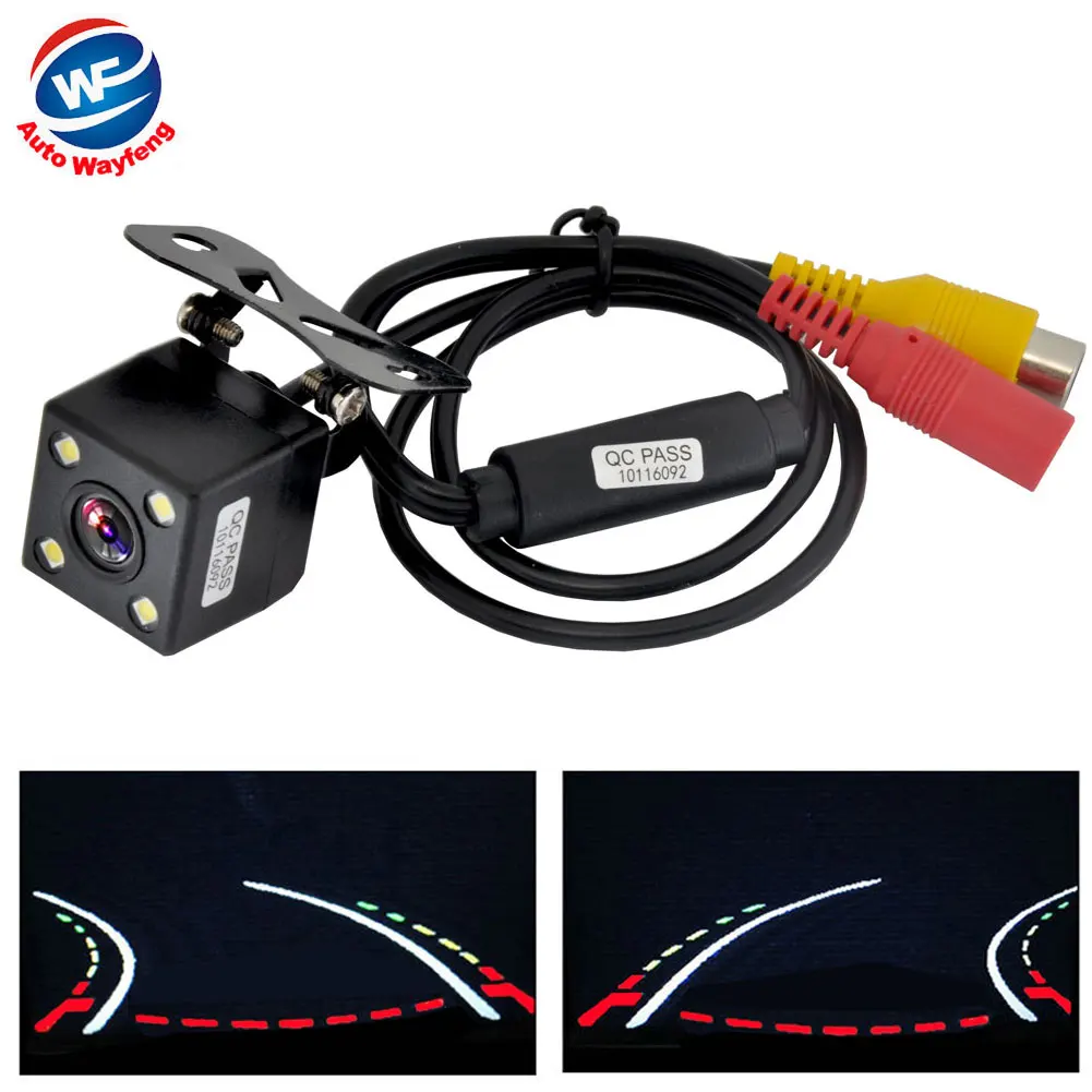 

Auto Wayfeng night Car Dynamic Reversing Trajectory Rearview Backup Camera with Auto-changeable Parking Line 6 Glass Lens