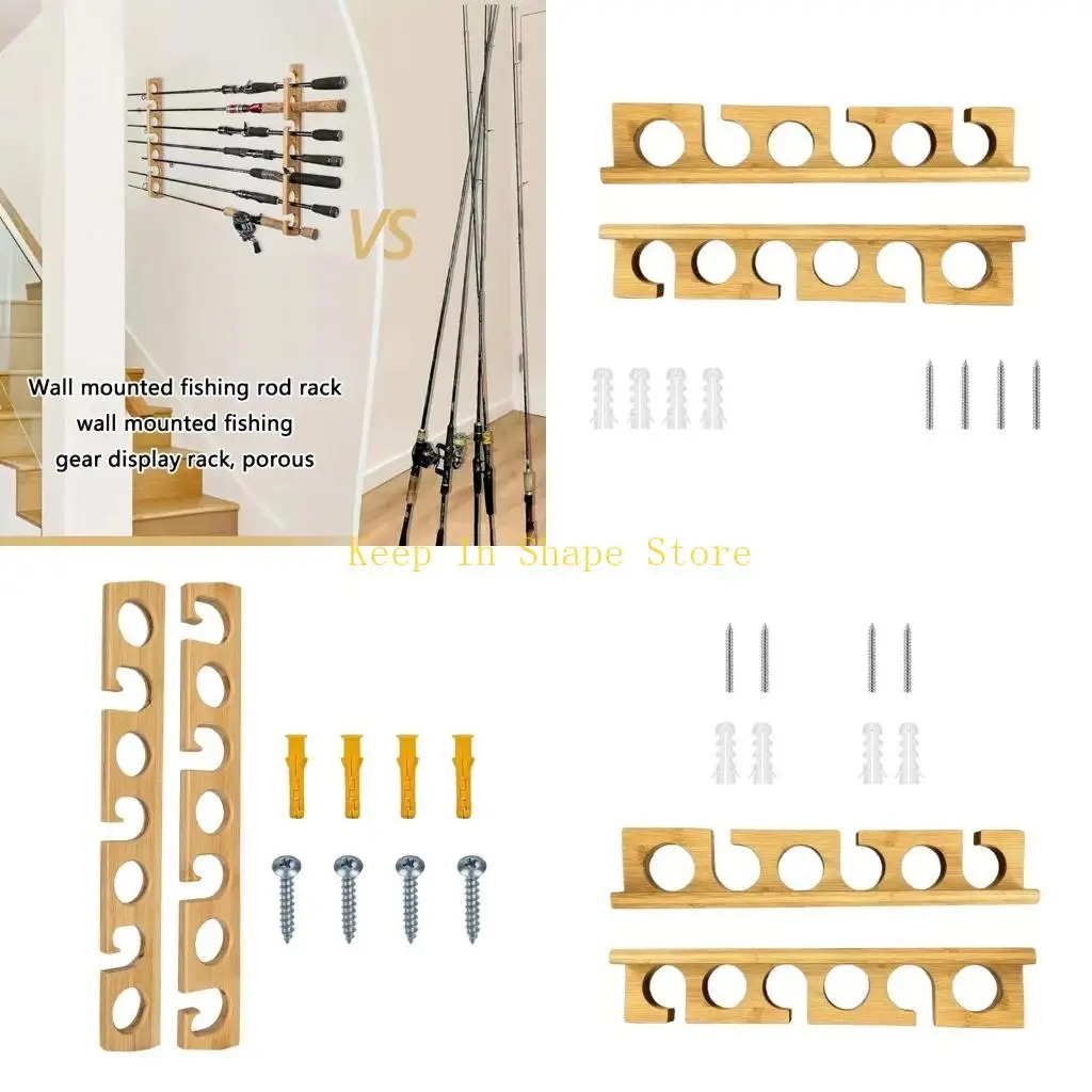 U1JC Storage Organizers Fishing Rod Rack Holder for Garage Cabin Wall Ceiling Mount