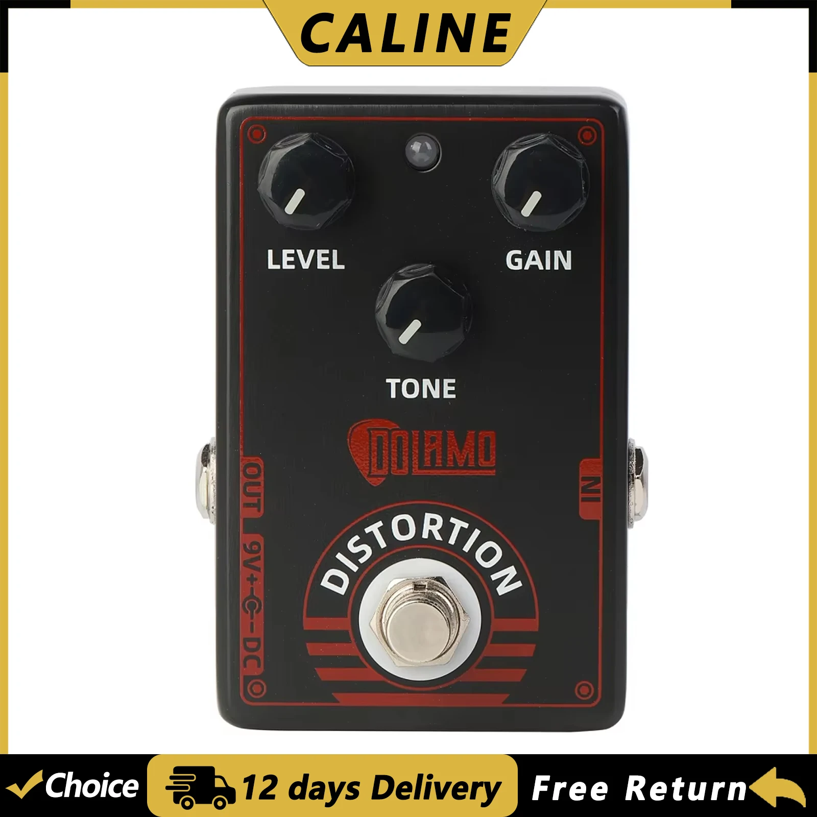 

Гитарная педаль эффектов Dolamo D-4 High Gain Distortion с металлическим корпусом и True Bypass для электрогитары и бас-гитары, запчасти и аксессуары