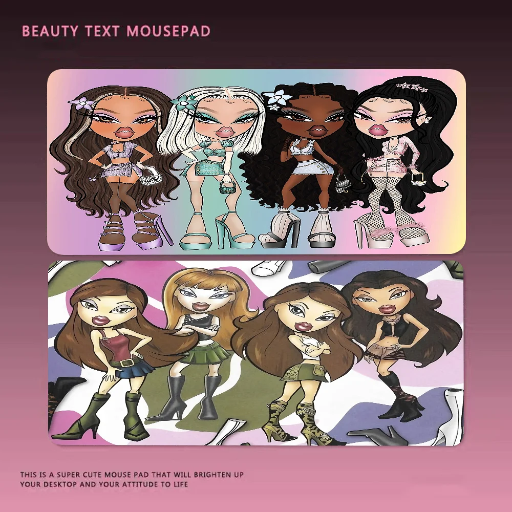 Bratz Dolls Custom Skin Office Computer Desk Mat Table Keyboard Big Mouse Pad Laptop Cushion Non-slip