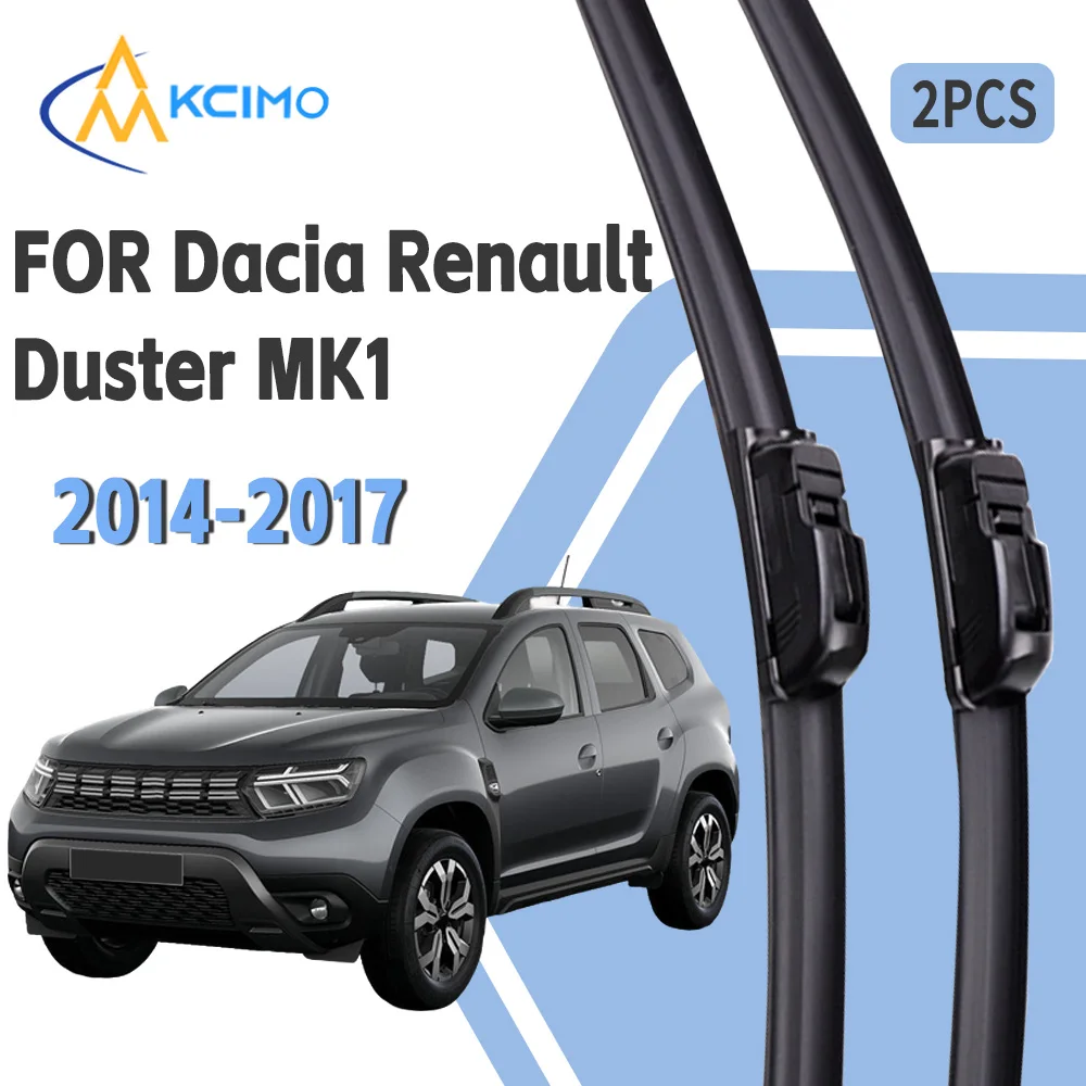 

For Dacia Renault Duster MK1 2014-2017 U Type Wiper Blades Soft Rubber High Clear Easy Installation All Seasons Car Windshield