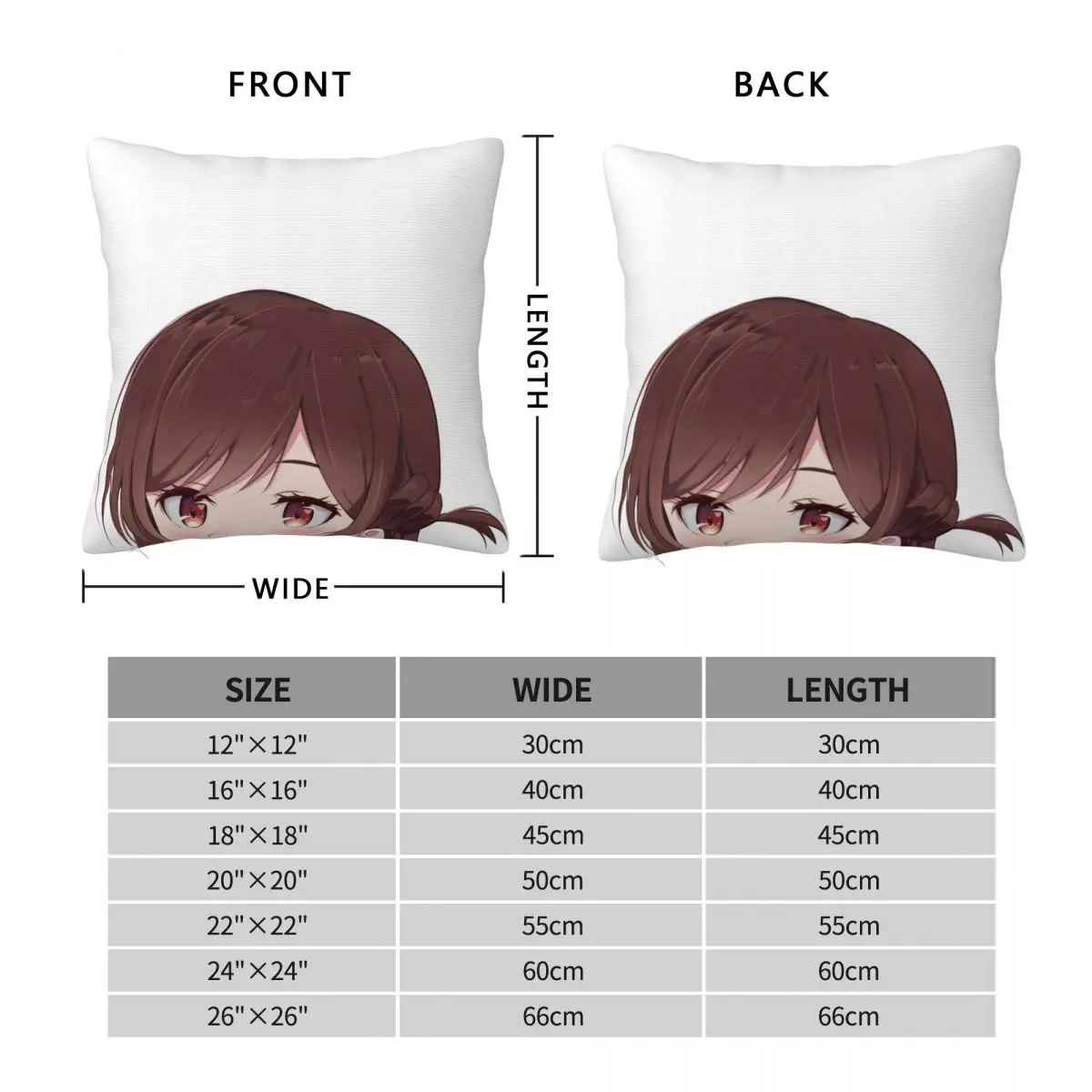 Chizuru Mizuhara Pillowcase Polyester Linen Velvet Creative Zip Decor Pillow Case Room Cushion Cover