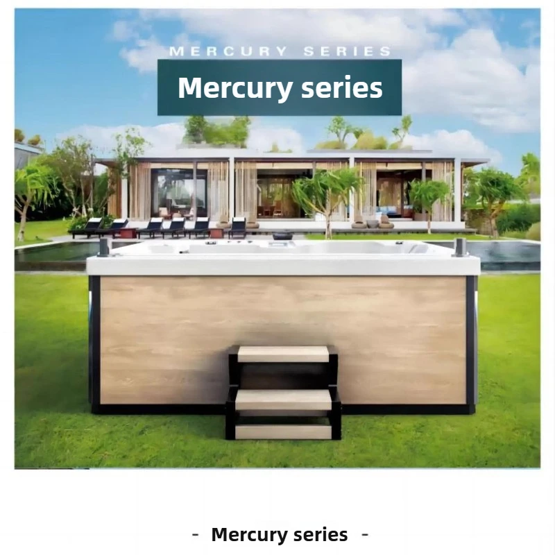 في الهواء الطلق جاكوزي سبا حوض استحمام ساخن كبير الاكريليك تدليك حوض الاستحمام الذكية ساخنة ثرموستاتي بركة لفيلا فندق منتجع الإقامة المنزلية Meubles #4