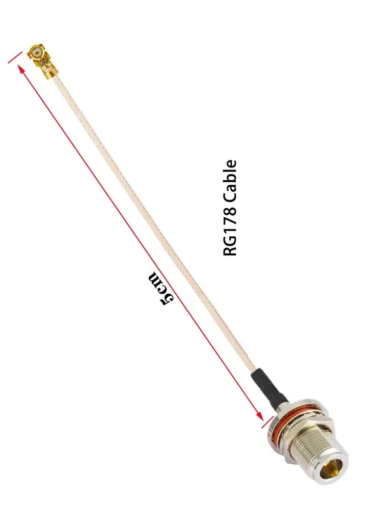 N-Buchse auf IPX/UFL RG178-Kabel, HF-Koaxialstecker, N-Typ-Mutter, Schottbuchse auf IPX-Pigtail für PCI-WLAN-Karte, WLAN-Router