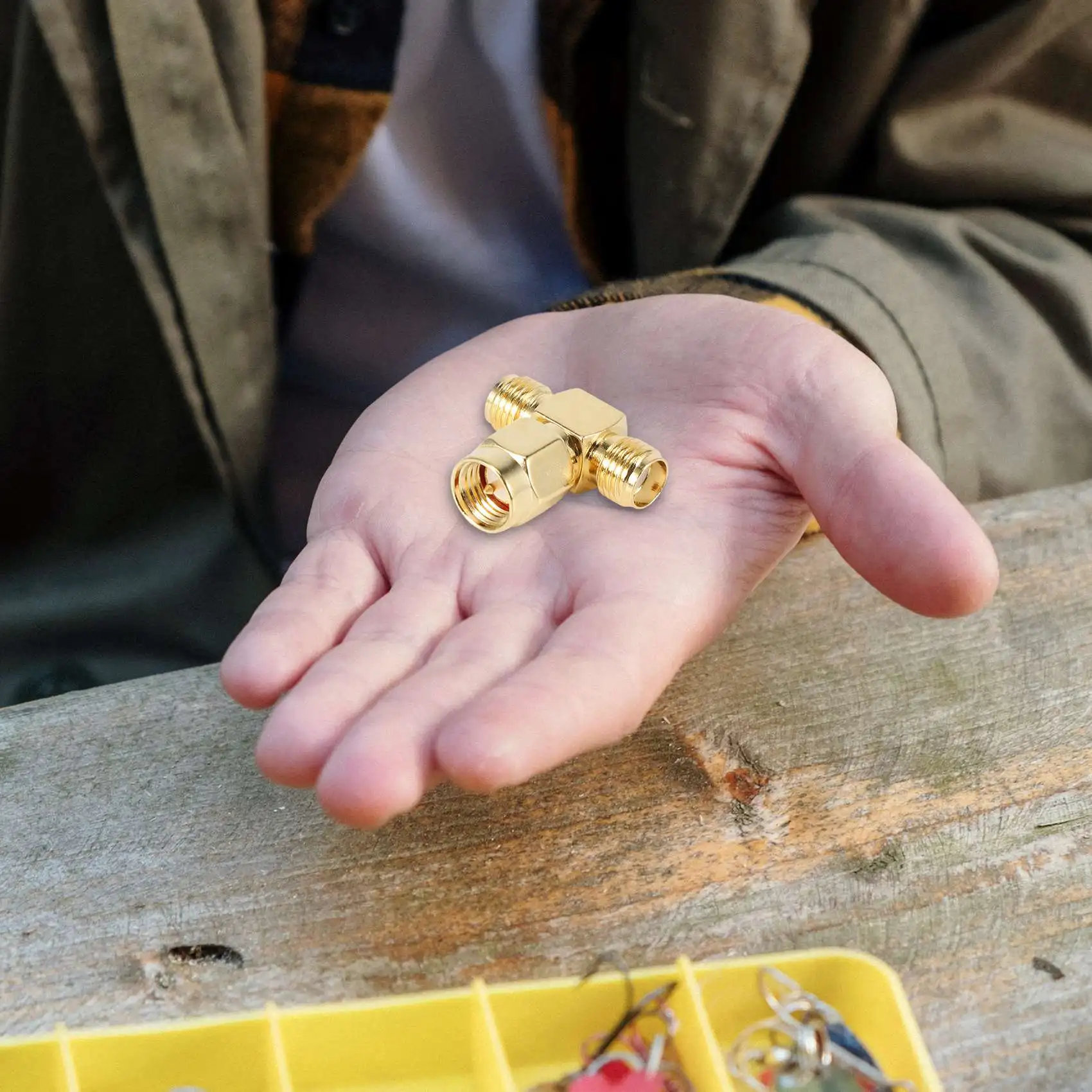 Качество! Разъем SMA «папа» на два SMA «мама» Тройной Т РЧ-адаптер 3-полосный разветвитель НОВЫЙ