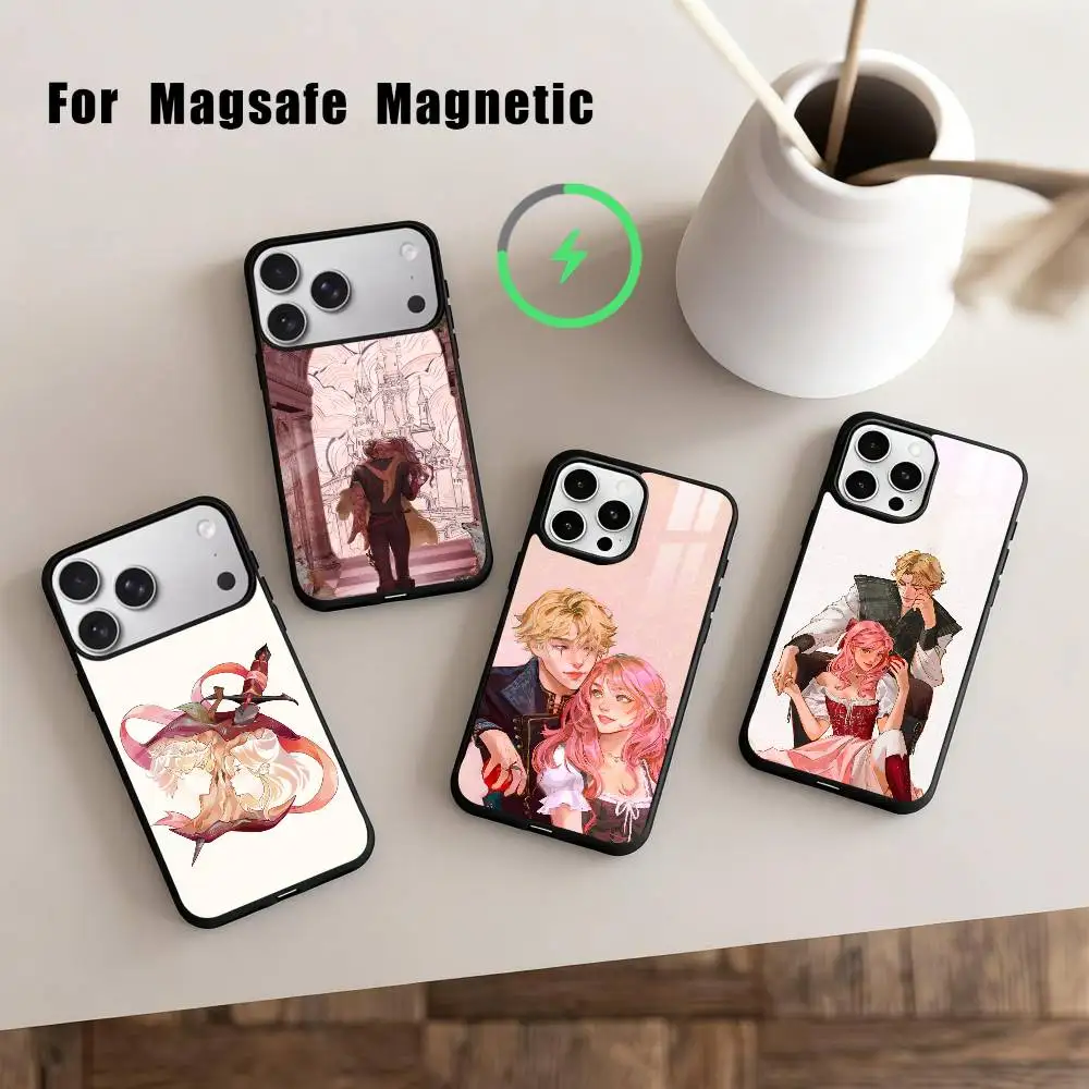 

Once U-Upon a B-Broken H-Heart-T Phone Case For iPhone17,16,15,14,13,12,11 Plus,For Magnetic Wireless Charge Cover