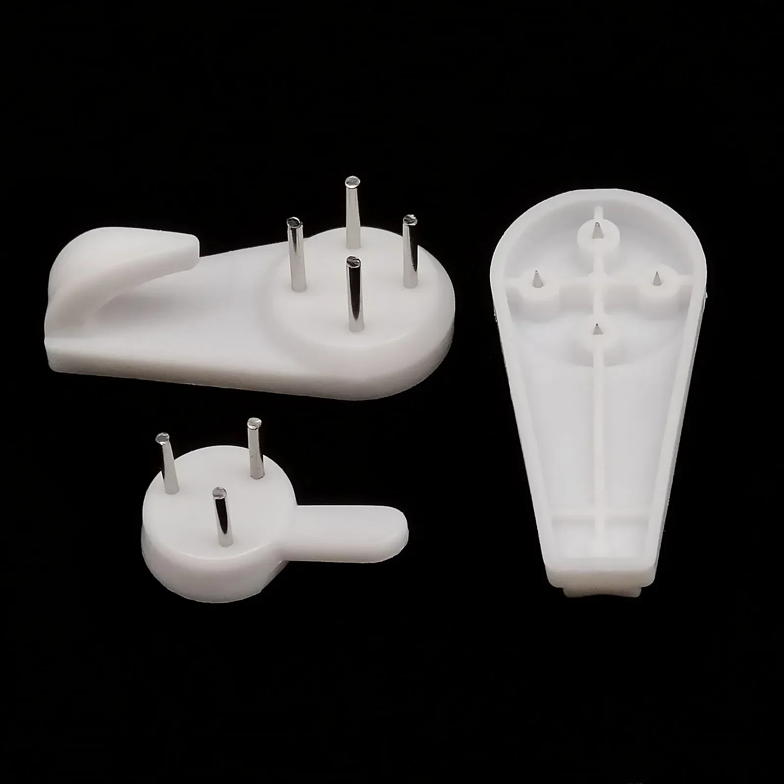 10/20pcs Hard Wood Solid Wall White Picture Photo Oil Painting Mirror Frame Clock Plastic Invisible Hook Hanger Clip