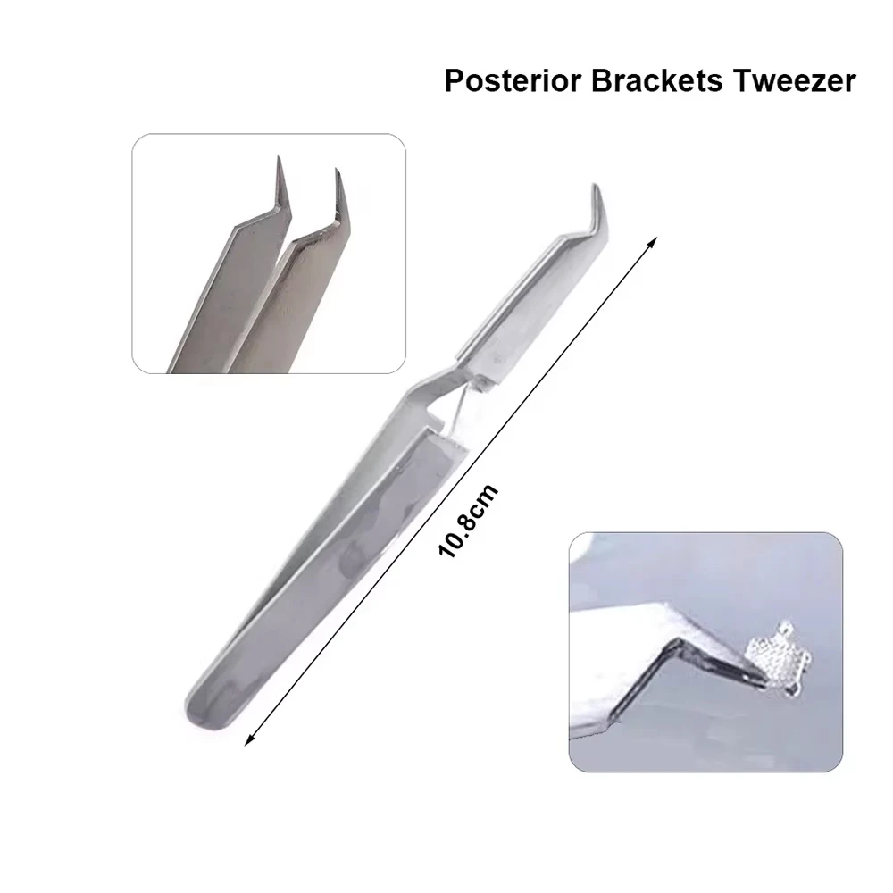 Professional Orthodontic Tweezers Dental Bracket Placer Posterior Buccal Tube Holder Brace Bonding Tool for Dentists Ortho TooL