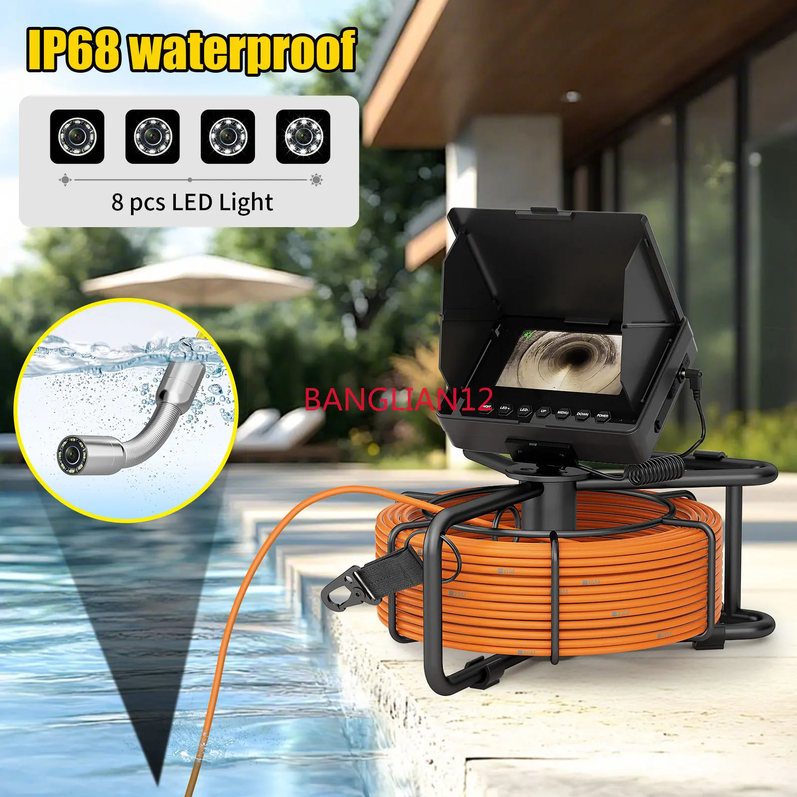 Sewer Detection, Turnable Waterproofing, Visual Sewer Detector