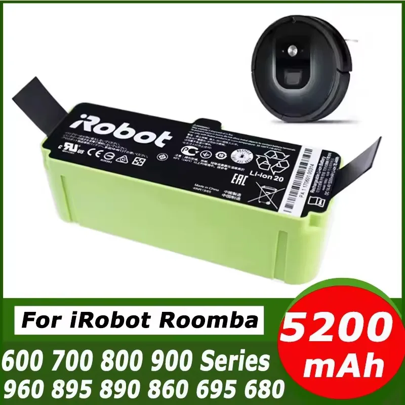 

High-Capacity 12800mAh Battery for iRobot Compatible with Roomba 600 700 800 900 Series 960 895 890 860 695 680 690 675 640 614