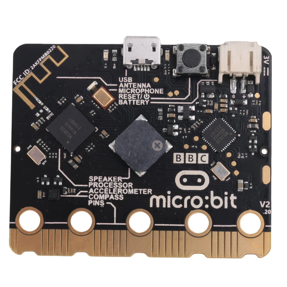 Плата разработки BBC Micro-Bit V2.2 BLE5.0 Графический программируемый процессор Python Nordic- Nrf52833 для детей