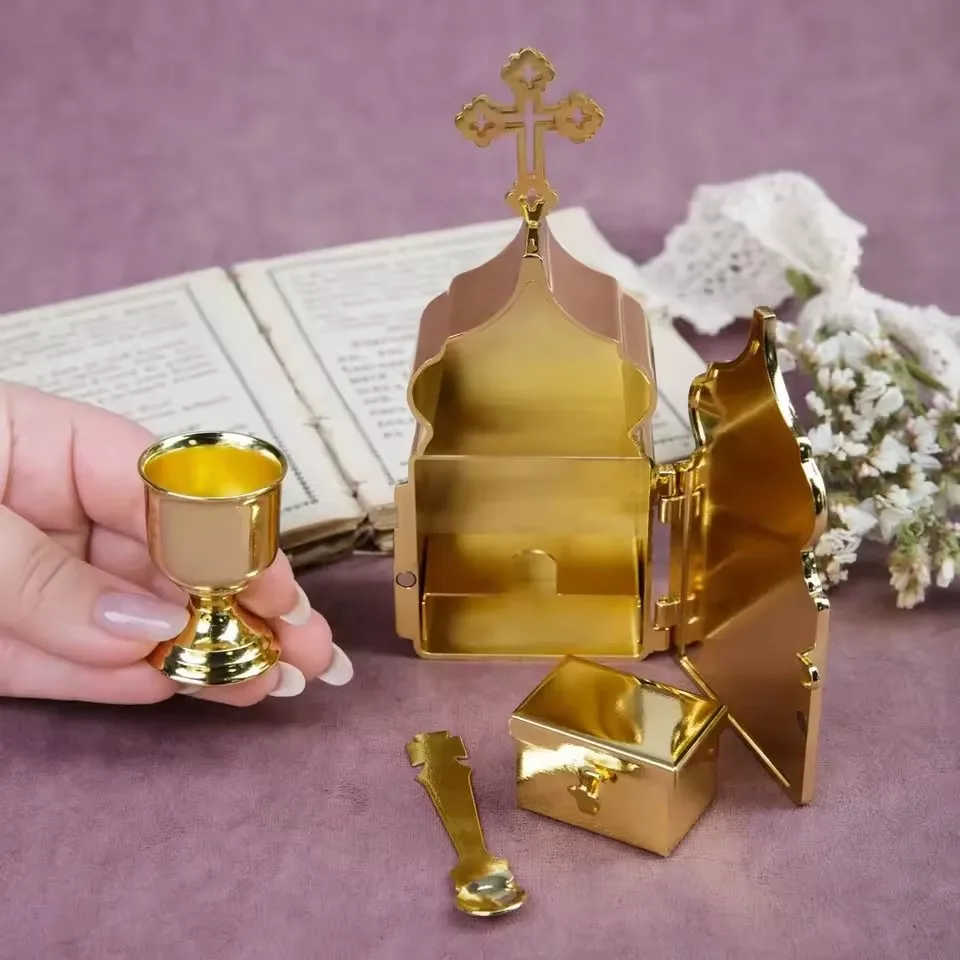 Orthodox Religious Cross Items Catholic Christian Decor Religious Items Crusifix Jesus Murrale juego de vela rosario y bibliaBOx