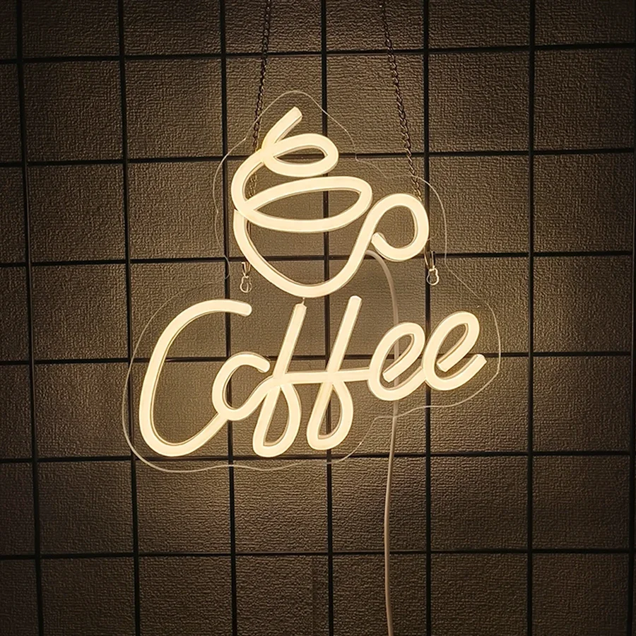 لافتة مضيئة لمتجر المقهى، ديكور محطة القهوة، المطعم، الحفلات، هدية لمحبي القهوة، سلسلة القهوة، لافتة نيون لديكور الحائط، #3
