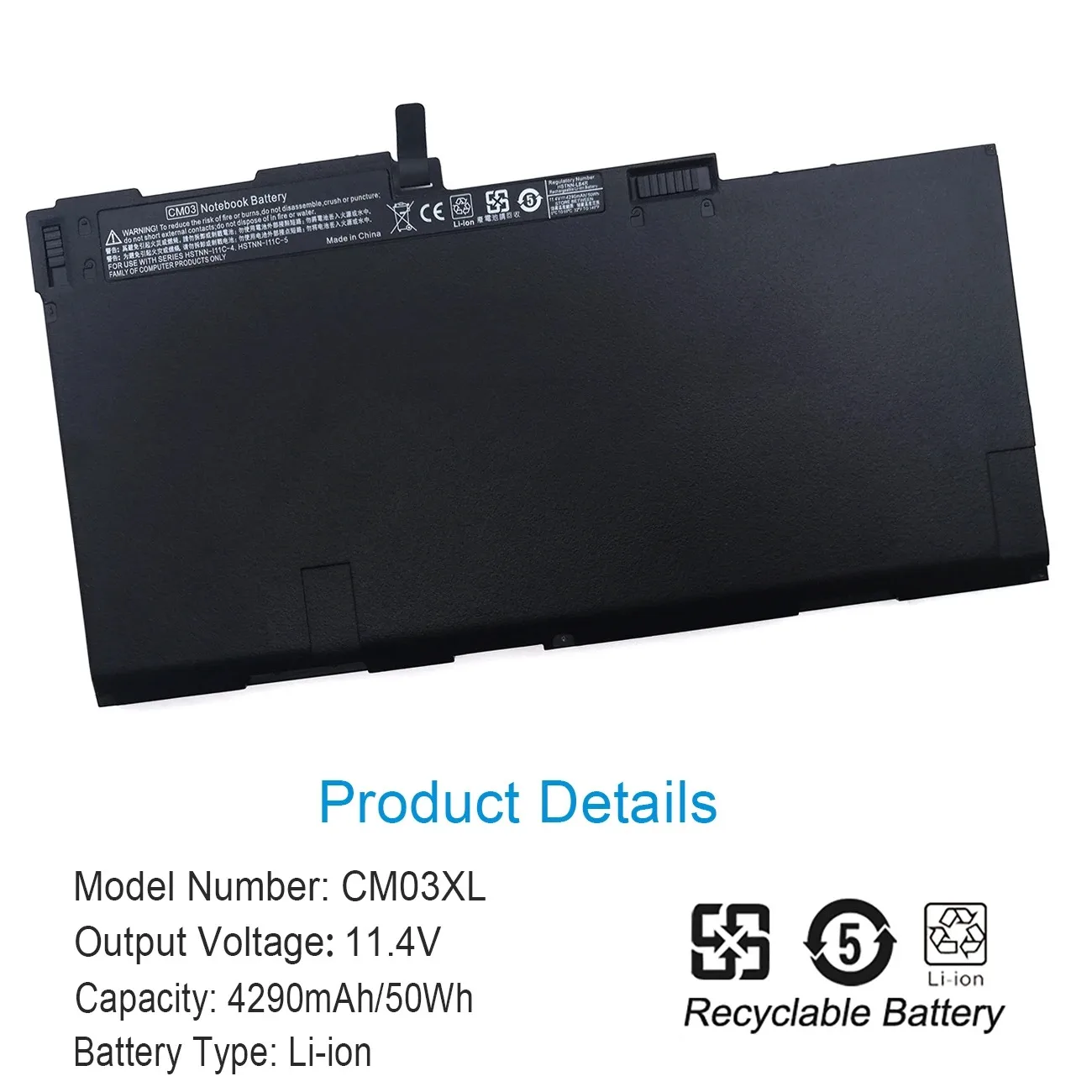 Imagem -03 - Nobi-bateria para hp Elitebook Cm03xl 840 845 850 740 745 750 g1 Série g2 Hstnn-db4q Lb4r E7u24aa 716724171