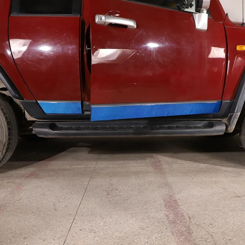 

For Toyota FJ Cruiser 07-21 Soft Carbon Fiber Car Body Door Side Edge Molding Trim Styling Sticker Decor Door Bumper Long Strip
