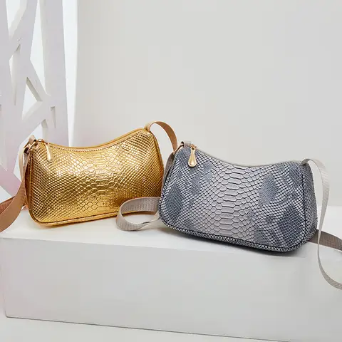 Snake Print Shoulder Baghobo bagsUnderarm bag2025Cross-border Wholesale Women's New Fashionable Phone Bags