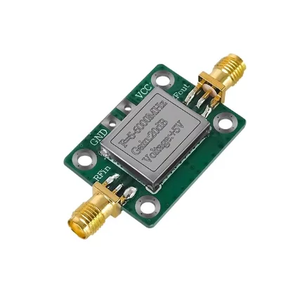 RF Ultra-wideband High-power Amplifier (5M - 6GHz, Gain 20dB) with shielding cover