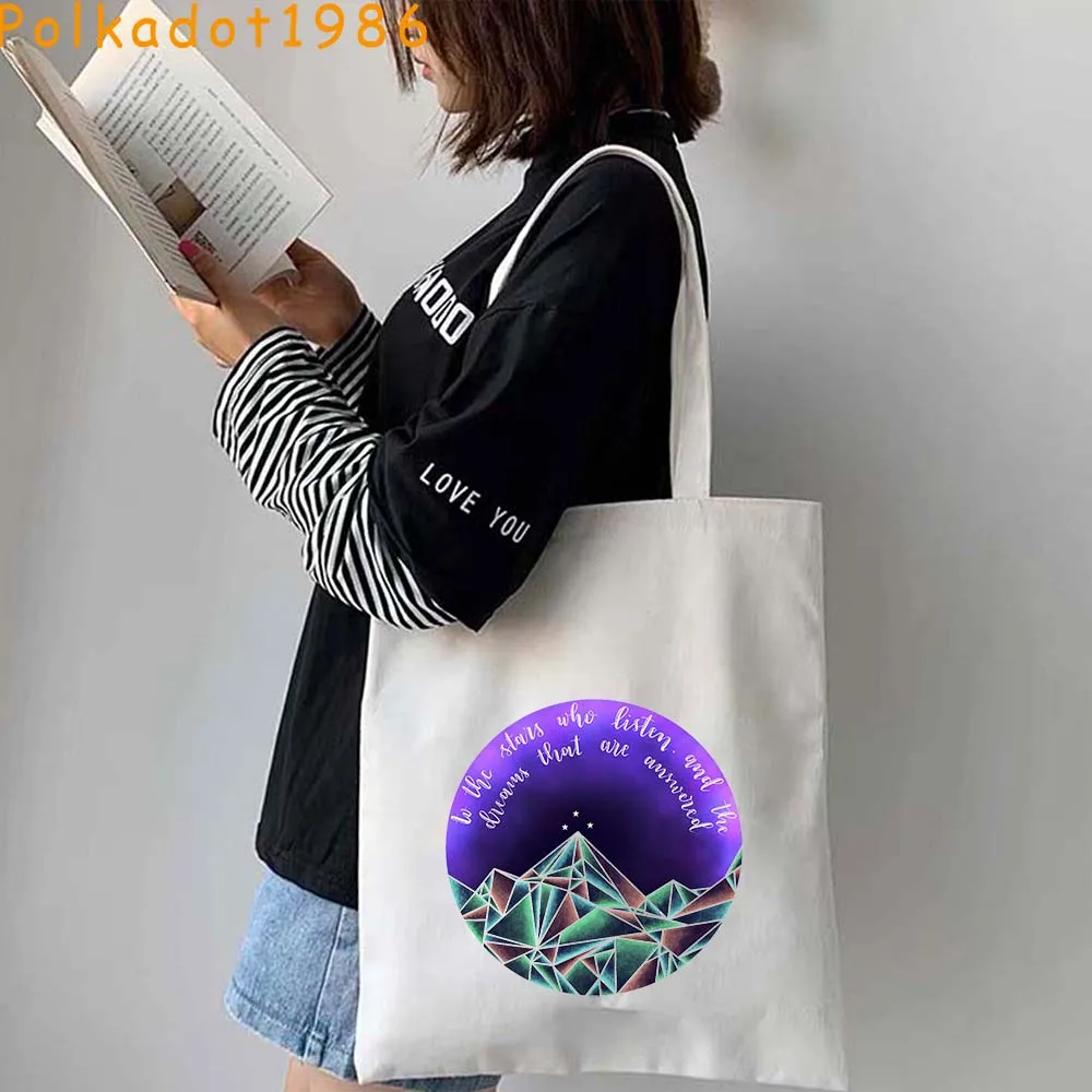 霧と怒りの法廷 とげとバラ 星 夢 夜の法廷 かわいいギフト キャンバス コインパース キーケース バッグ 財布 ジッパーポーチ