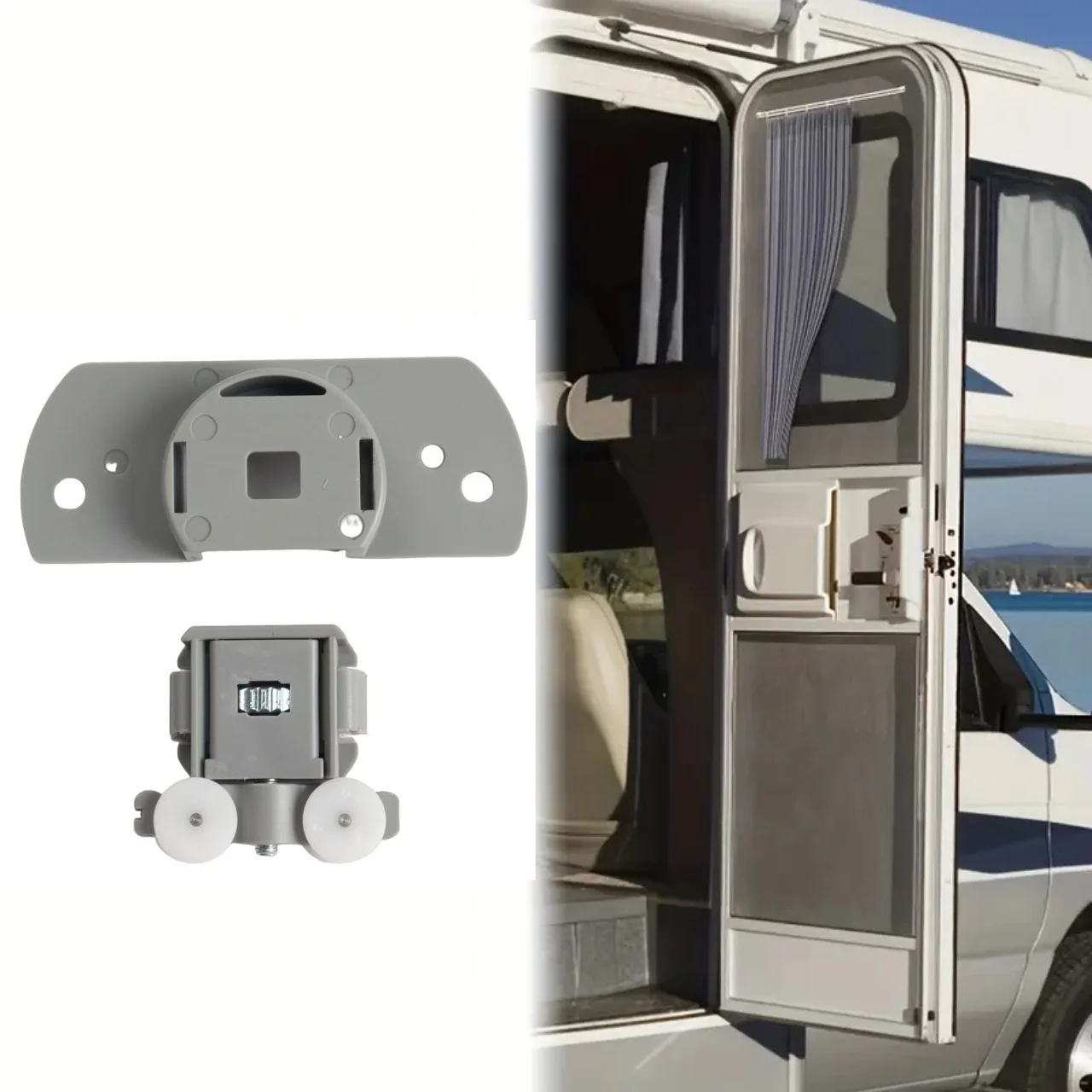 1/2PC Sliding Partition Trolley Door Runner Grey For Coachman Caravan Or Motorhome Sliding Partition Sliding Door Accessories